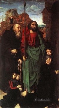  Goes Canvas - Sts Anthony And Thomas With Tommaso Portinari Hugo van der Goes